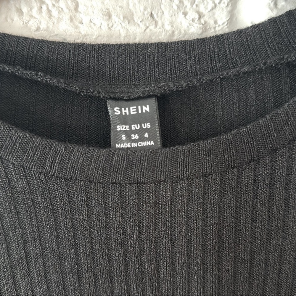 Color Block Ribbed Knit Mini Dress - Picture 3 of 5